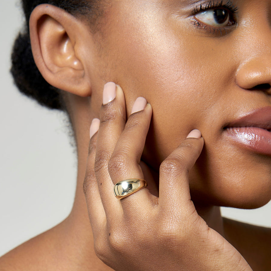 9ct Gold Chunky Dome Ring