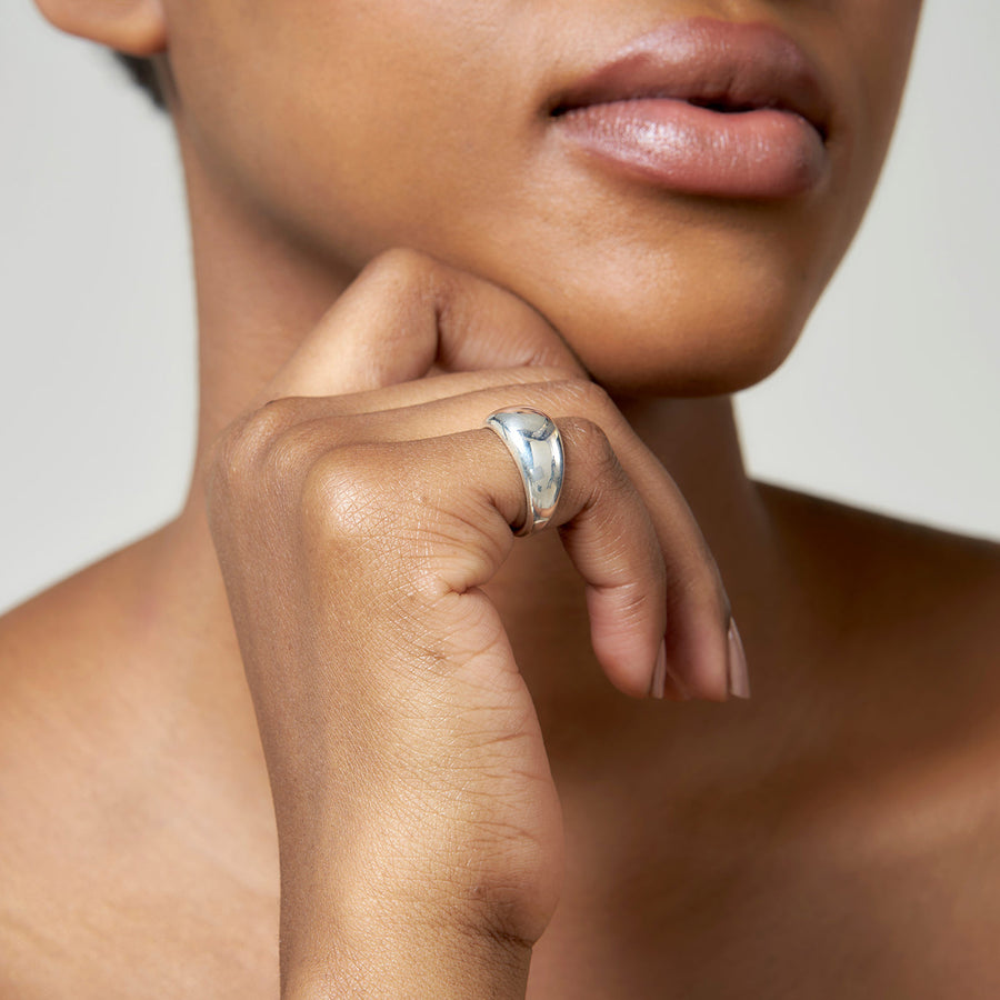 Sterling Silver Chunky Dome Ring