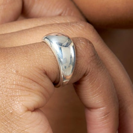 Sterling Silver Chunky Dome Ring