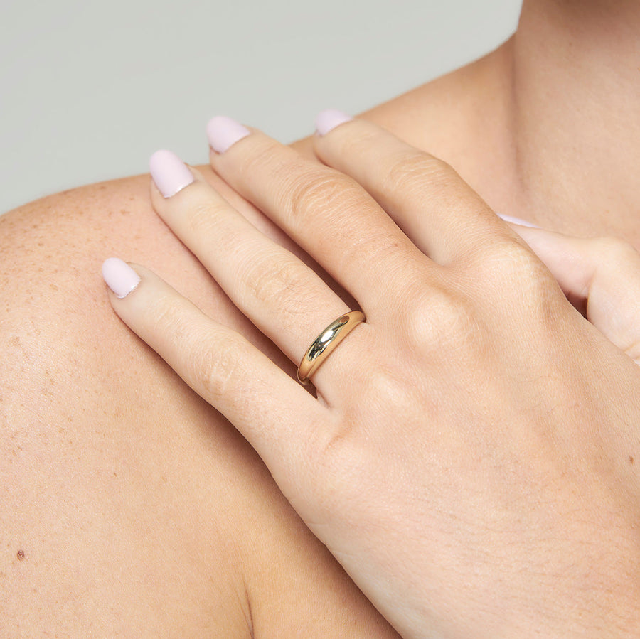 9ct Gold Slim Dome Ring