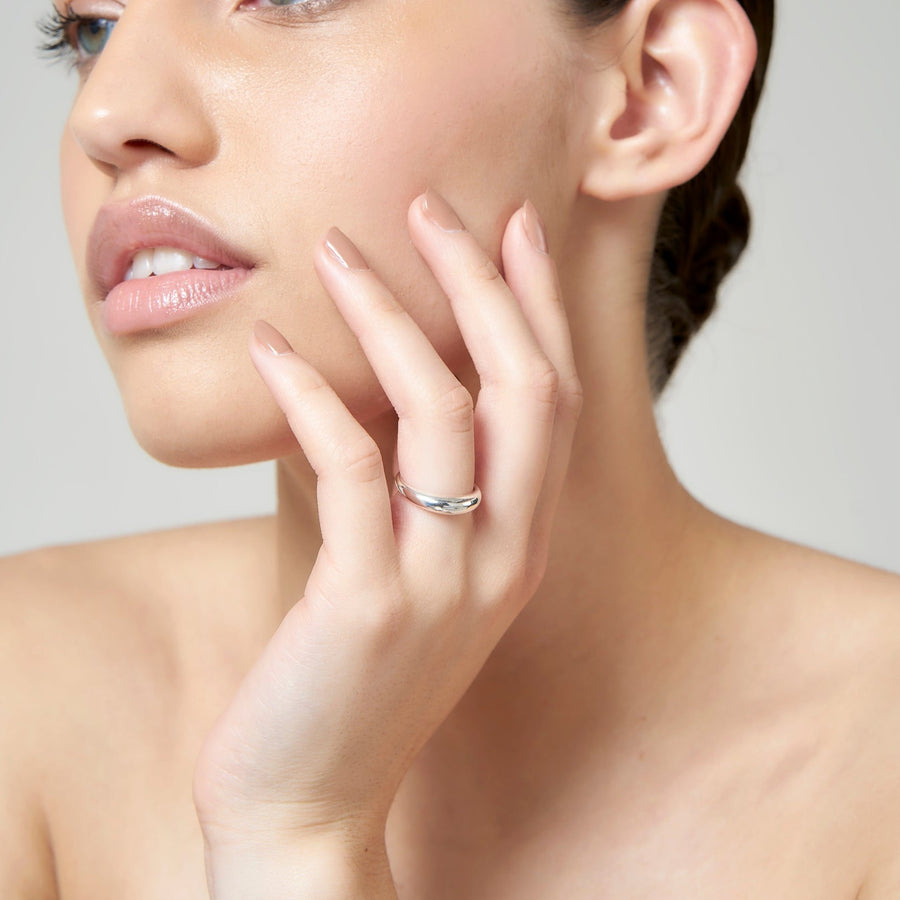 Sterling Silver Slim Dome Ring