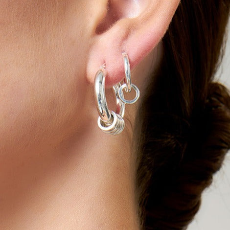 Sterling Silver Multi-Ring Hoop Charms