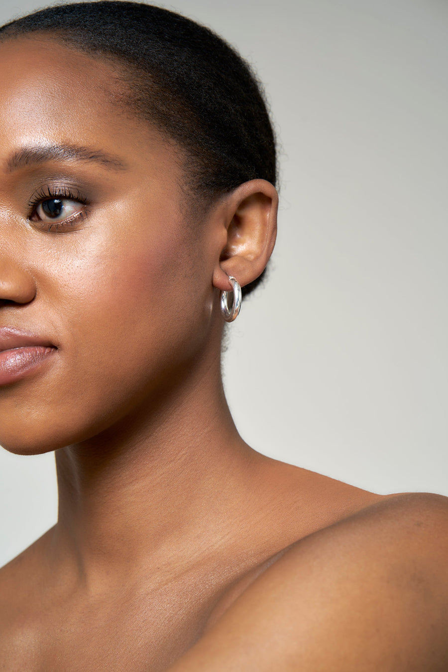 Medium Sterling Silver Hoop Earrings