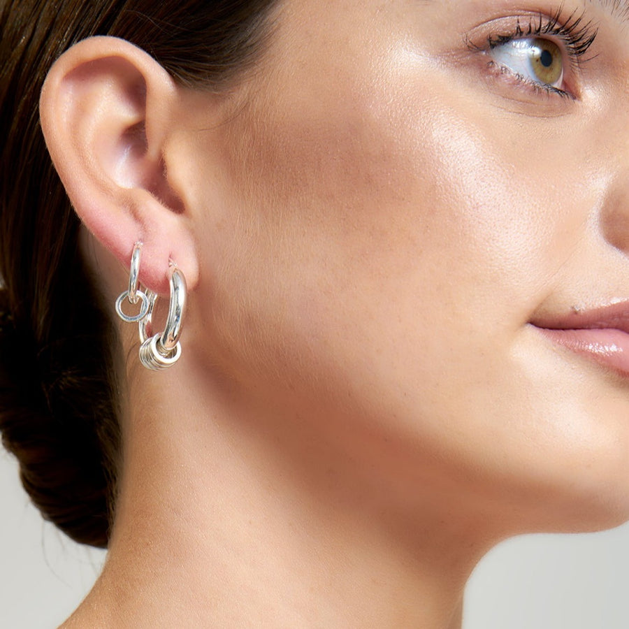 Sterling Silver Multi-Ring Hoop Charms