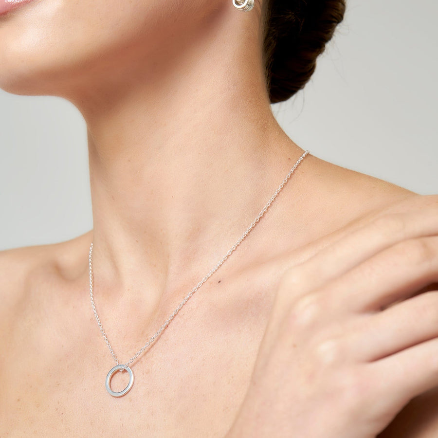 Sterling Silver Ring Pendant & Chain