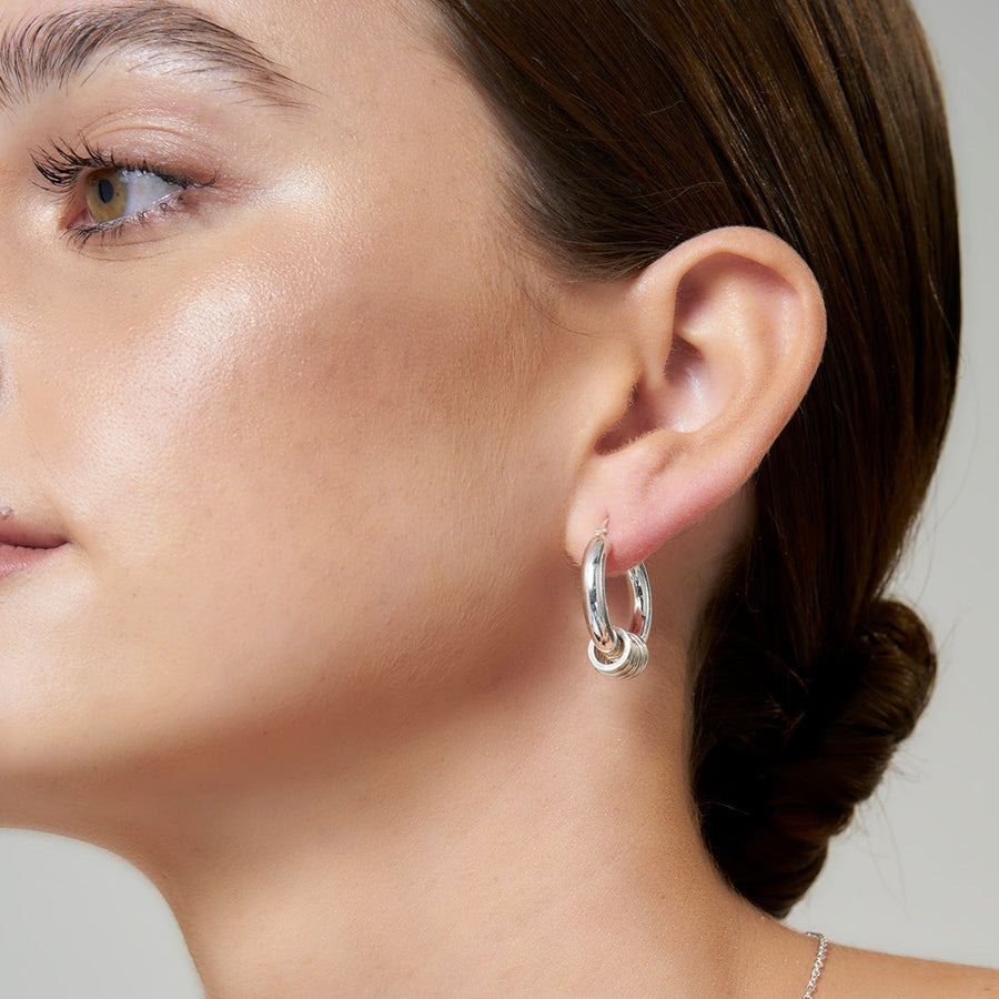 Sterling Silver Multi-Ring Hoop Charms