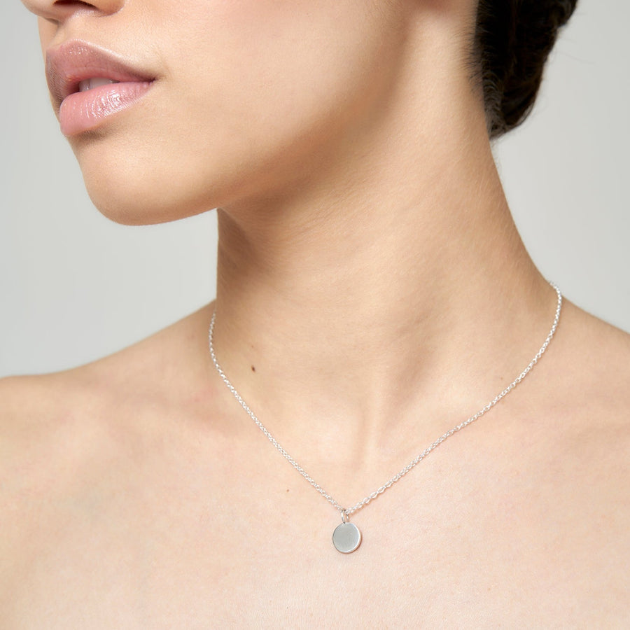 Sterling Silver Round Disc Pendant