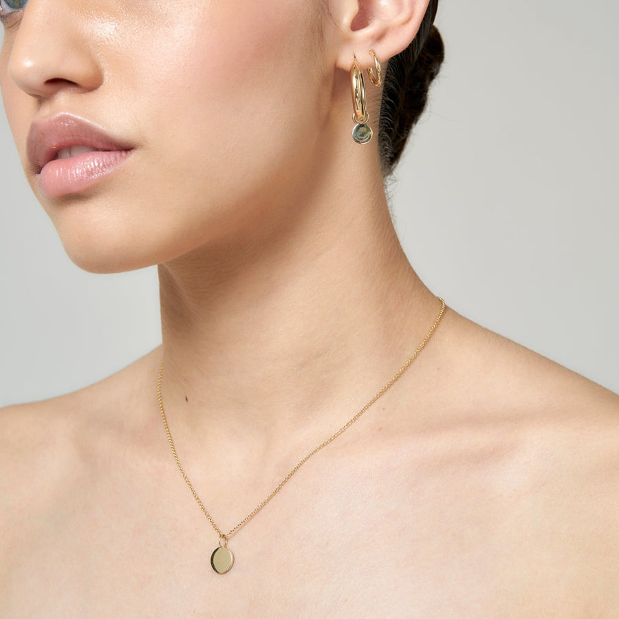 9ct Gold Round Disc Pendant