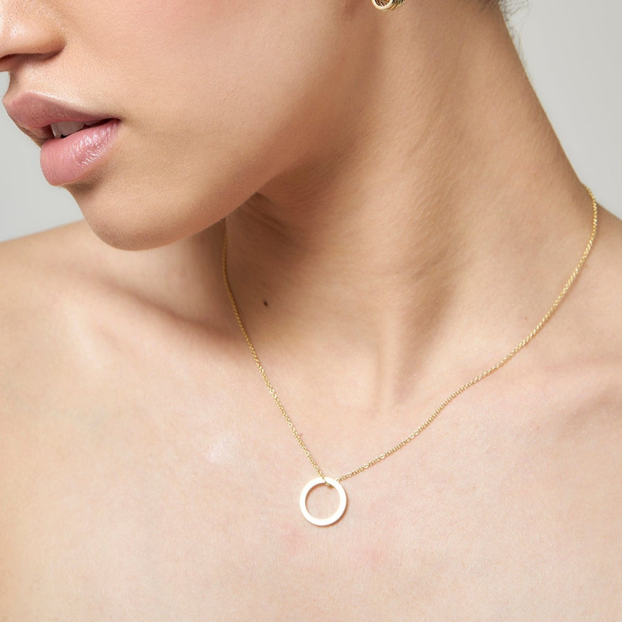 9ct Gold Ring Pendant & Chain