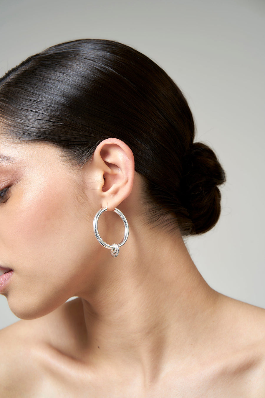 Large Sterling Silver Hoop Earrings