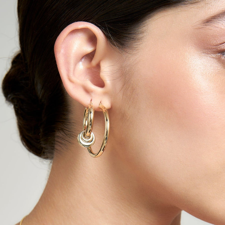 9ct Gold Triple Dome Hoop Charms