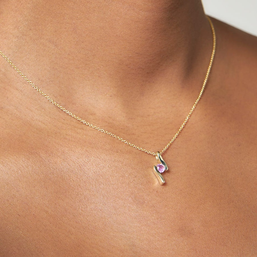 9ct Gold Pink Tourmaline Pendant