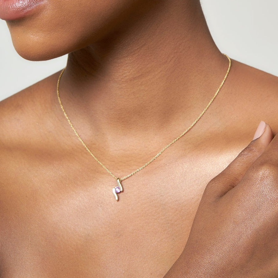 9ct Gold Pink Tourmaline Pendant