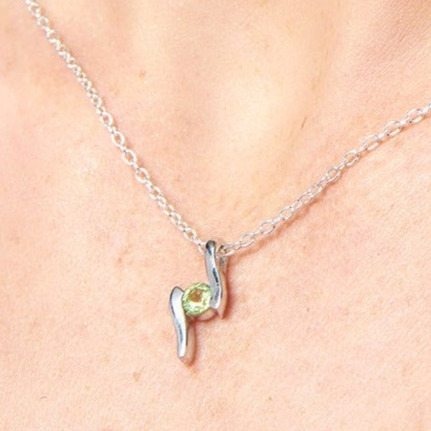 Sterling Silver Peridot Pendant