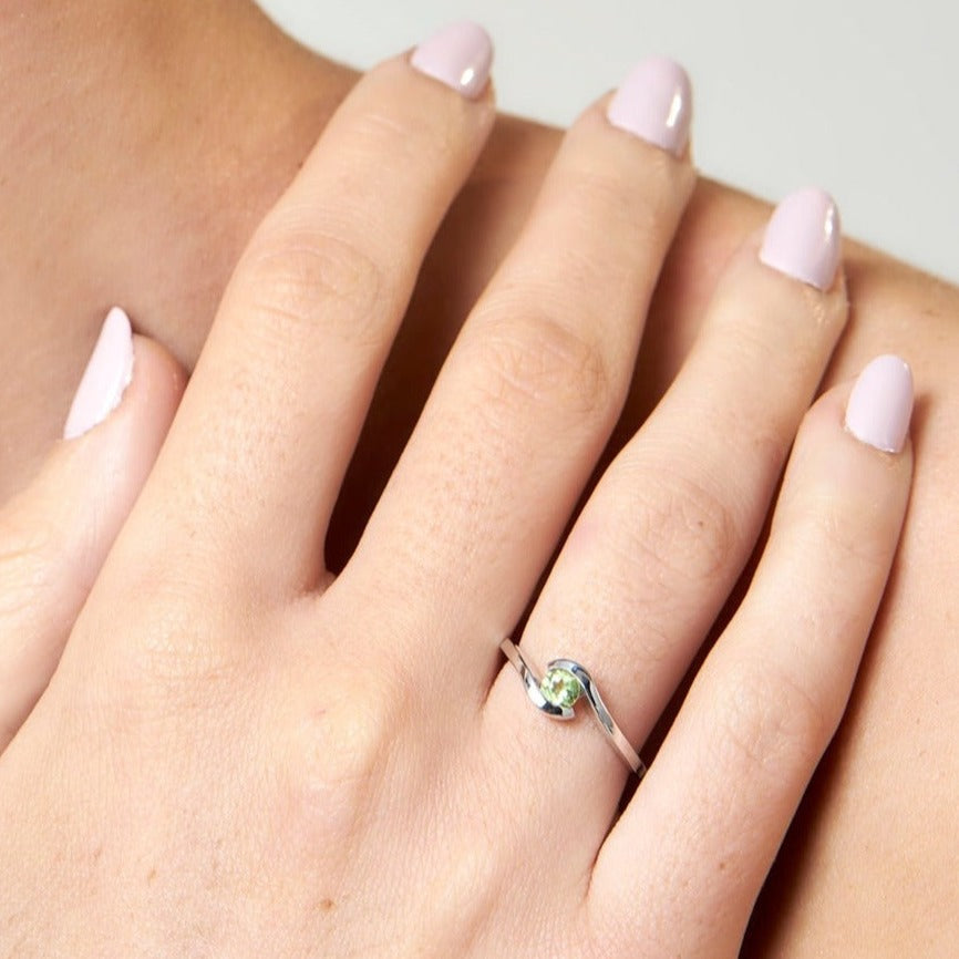Sterling Silver Peridot Ring