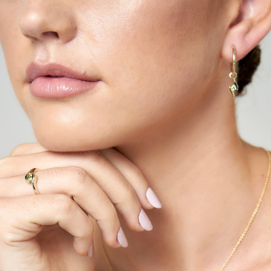 9ct Gold Peridot Earring Charms