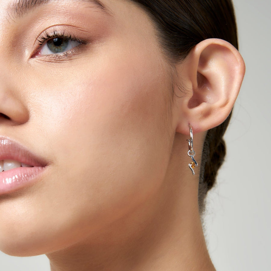 Sterling Silver Citrine Earring Charms