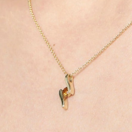 9ct Gold Citrine Pendant