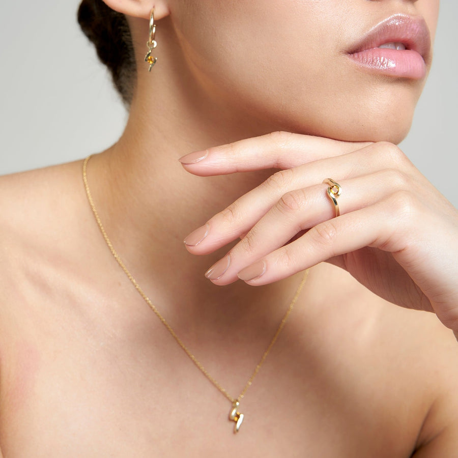 9ct Gold Citrine Pendant