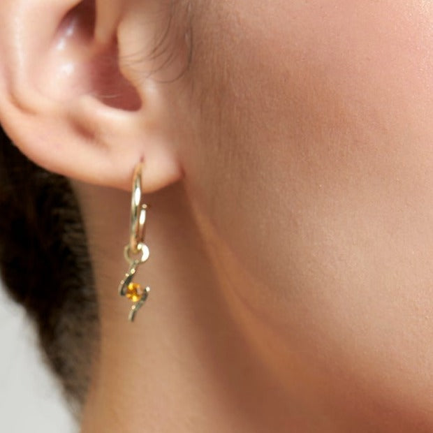9ct Gold Citrine Earring Charms