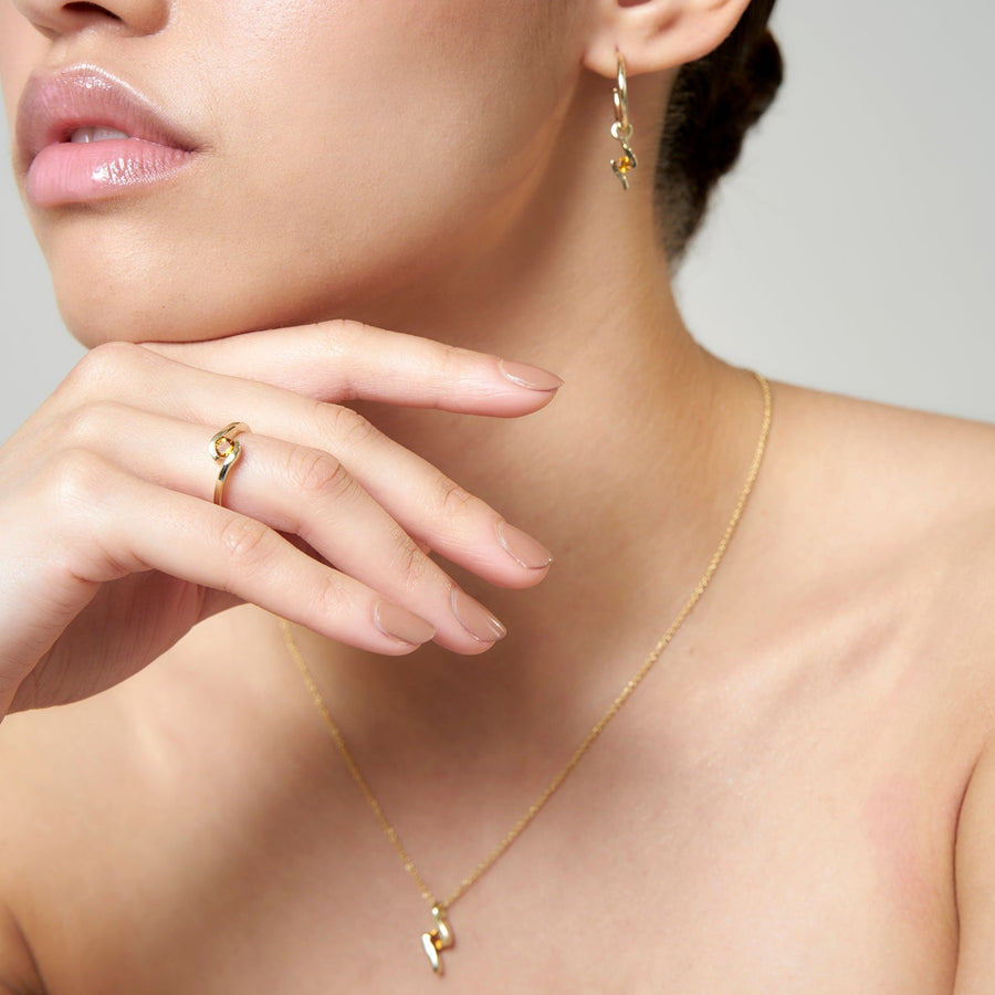 9ct Gold Citrine Earring Charms
