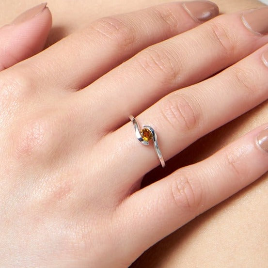 Sterling Silver Citrine Ring