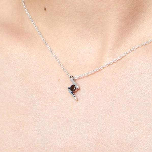 Sterling Silver Smokey Quartz Pendant