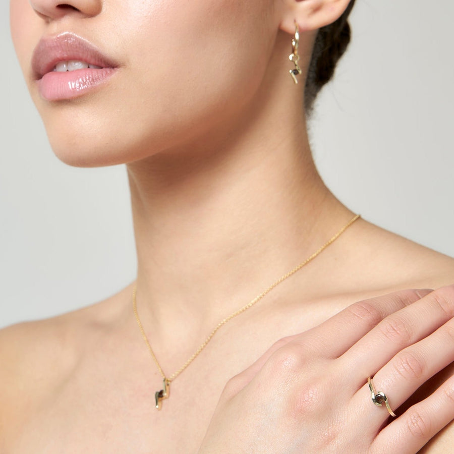 9ct Gold Smokey Quartz Pendant