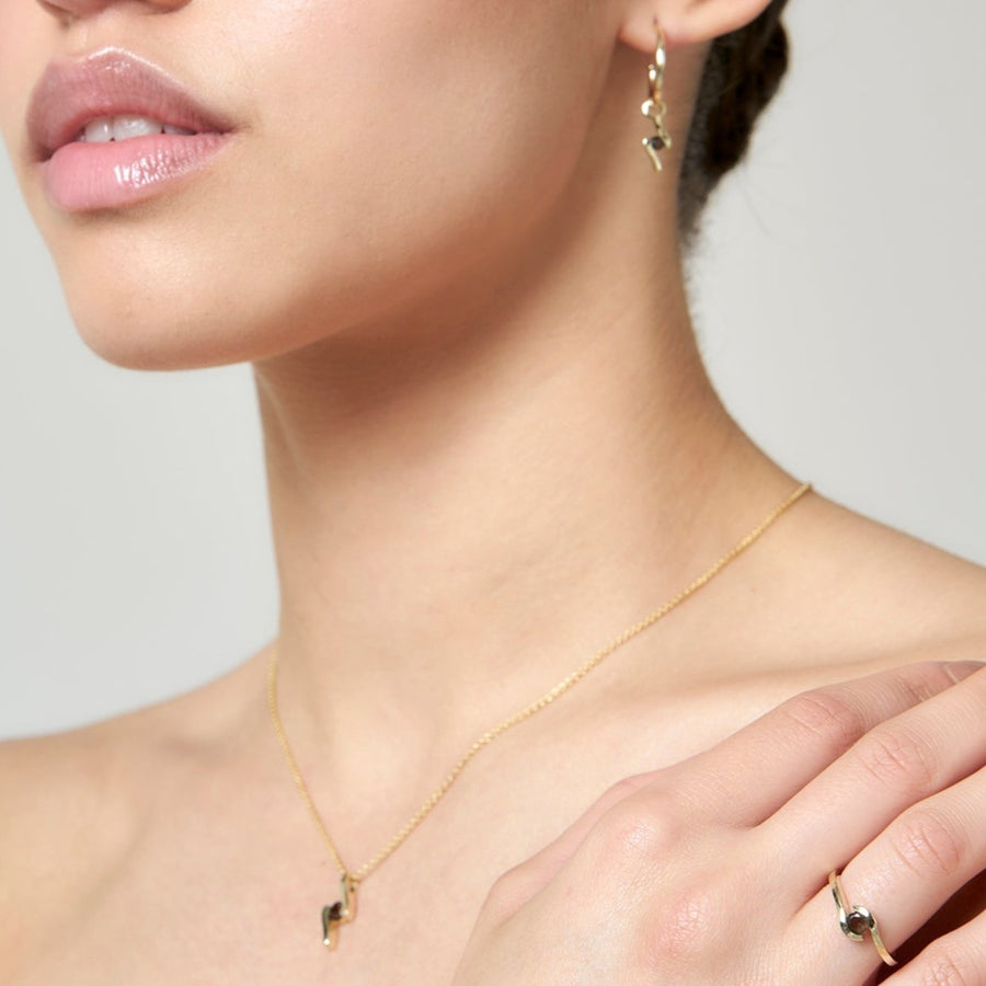 9ct Gold Smokey Quartz Earring Charms