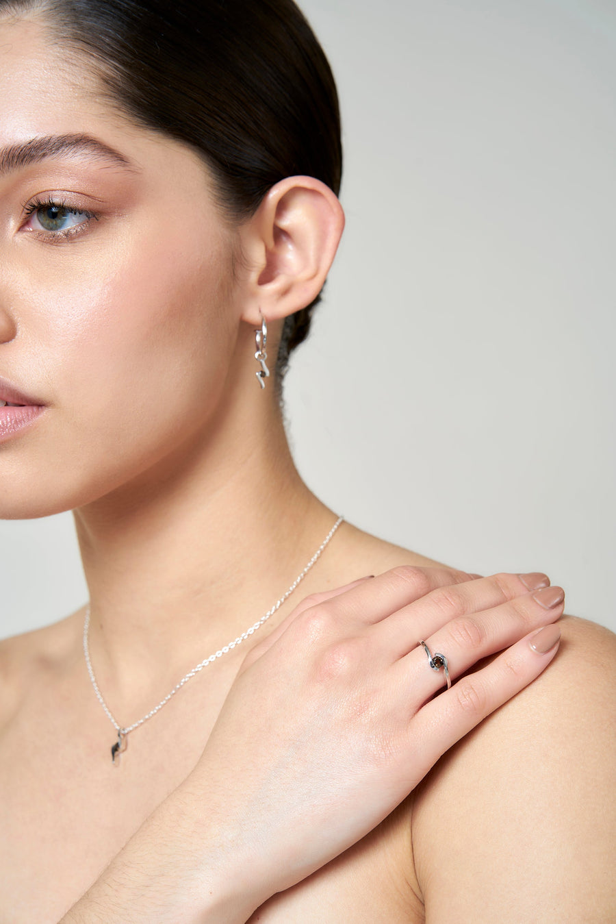 Sterling Silver Smokey Quartz Pendant