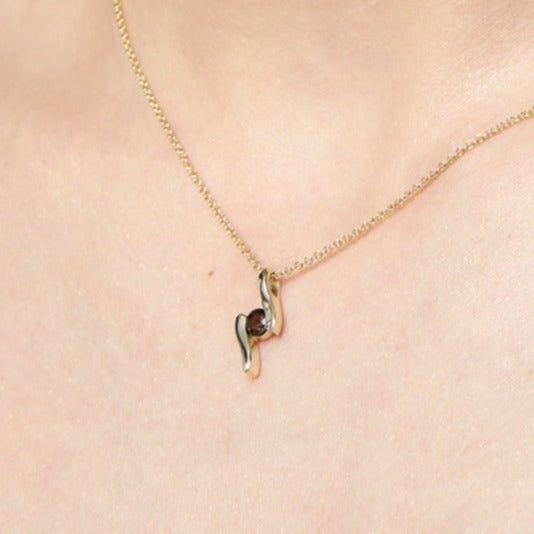 9ct Gold Smokey Quartz Pendant