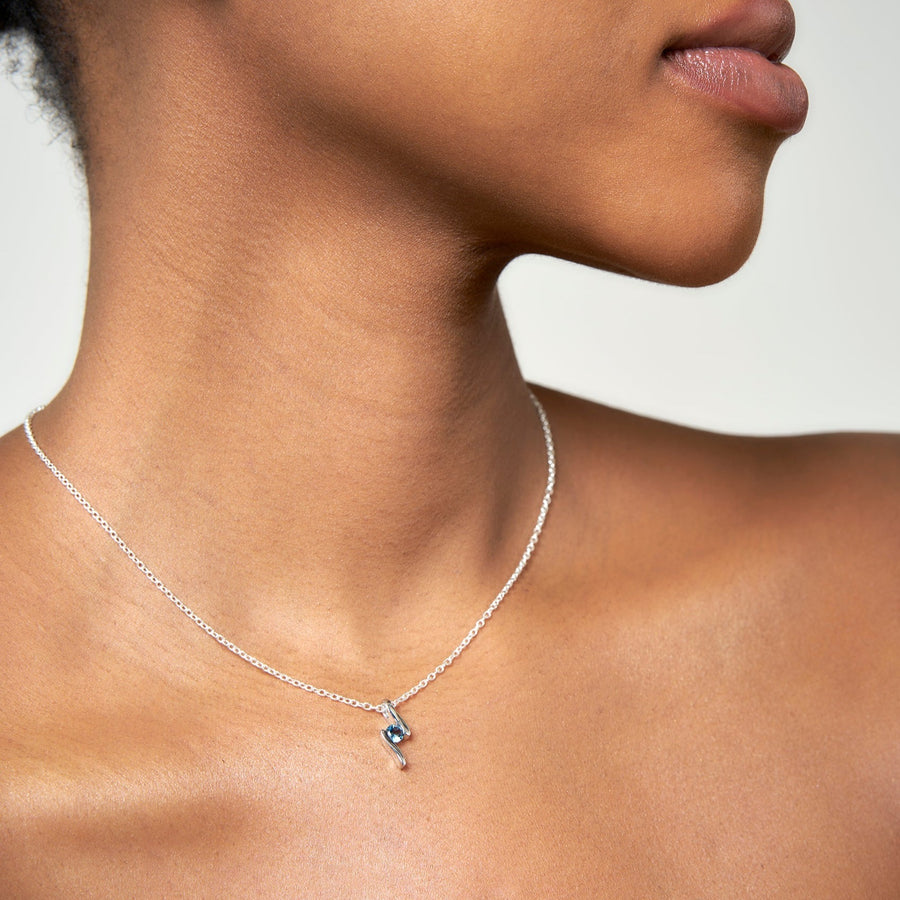 Sterling Silver London Blue Topaz Pendant