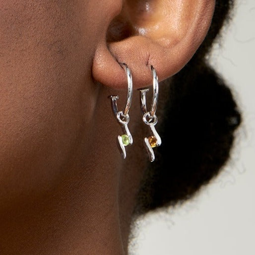 Sterling Silver Peridot Earring Charms