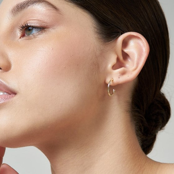 9ct Gold Pretty Woman Hoop Earrings
