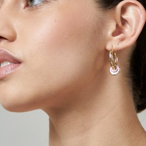 9ct Gold Triple Dome Hoop Charms