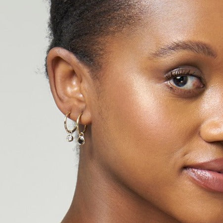 Sterling Silver Pretty Woman Hoop Earrings