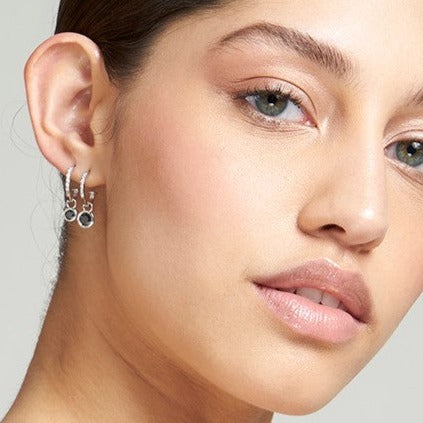 Sterling Silver 0.5ct Black Diamond Dangle Earrings