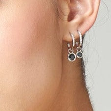 Sterling Silver 0.5ct Black Diamond Earring Charms