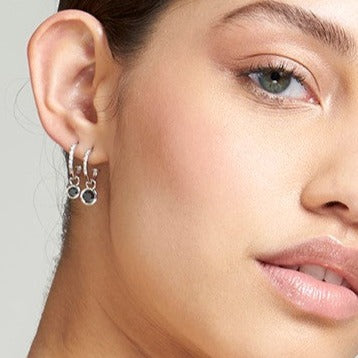 Sterling Silver 0.2ct Black Diamond Dangle Earrings
