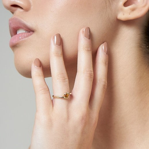 9ct Gold Citrine Ring