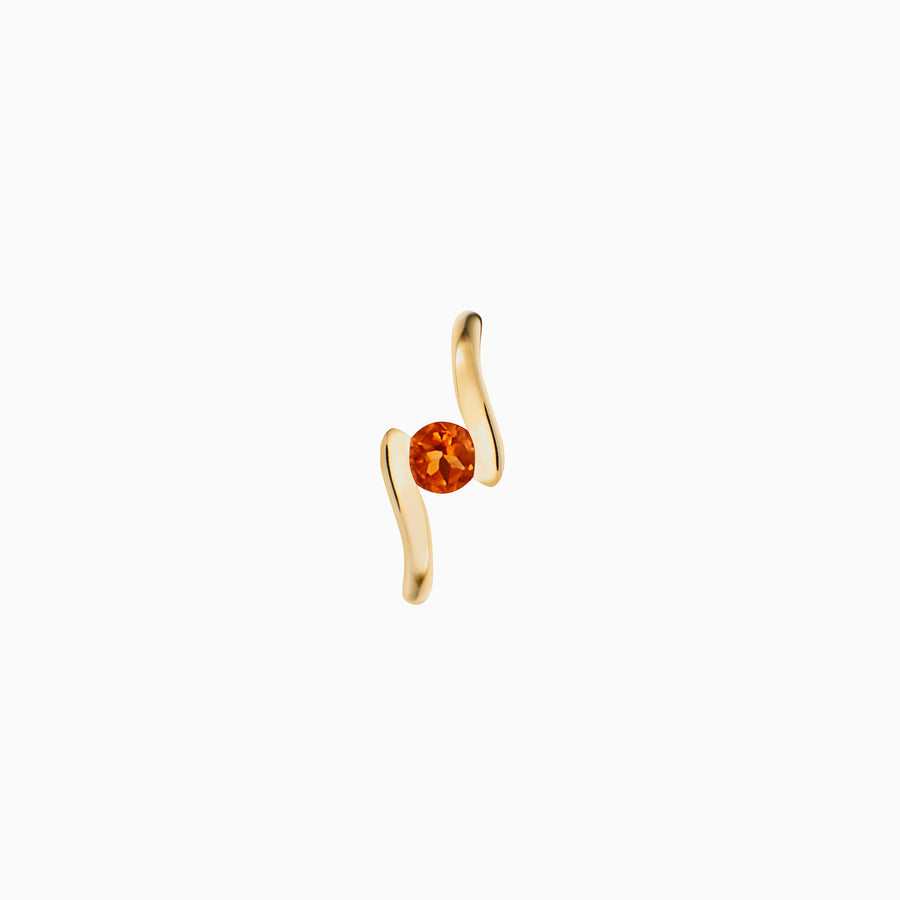 9ct Gold Citrine Pendant & Chain