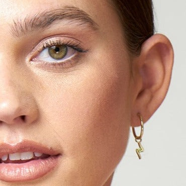 9ct Gold Peridot Hoop Earrings