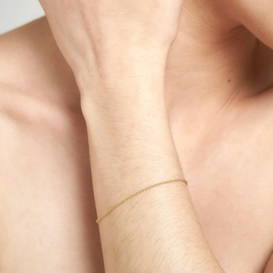 9ct Gold Rolo Chain Bracelet 19cm