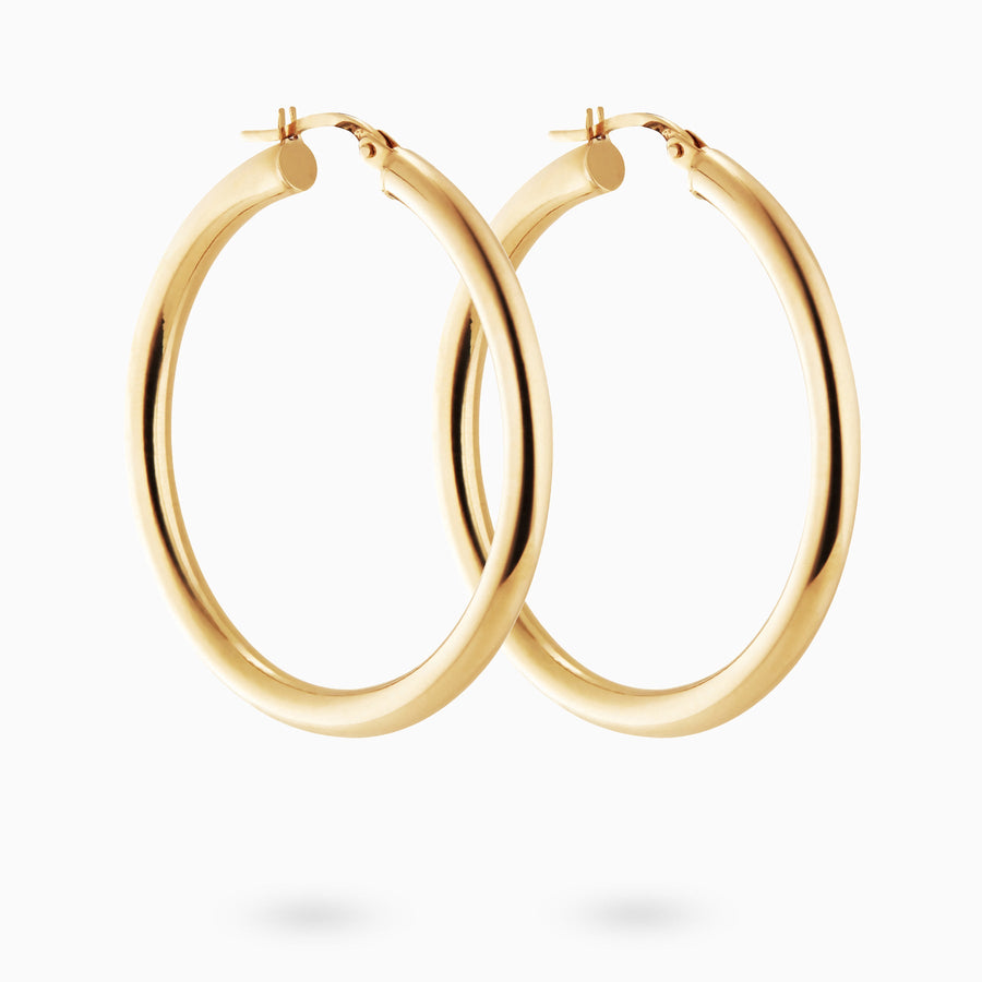 Large 9ct Gold Hoop Earrings