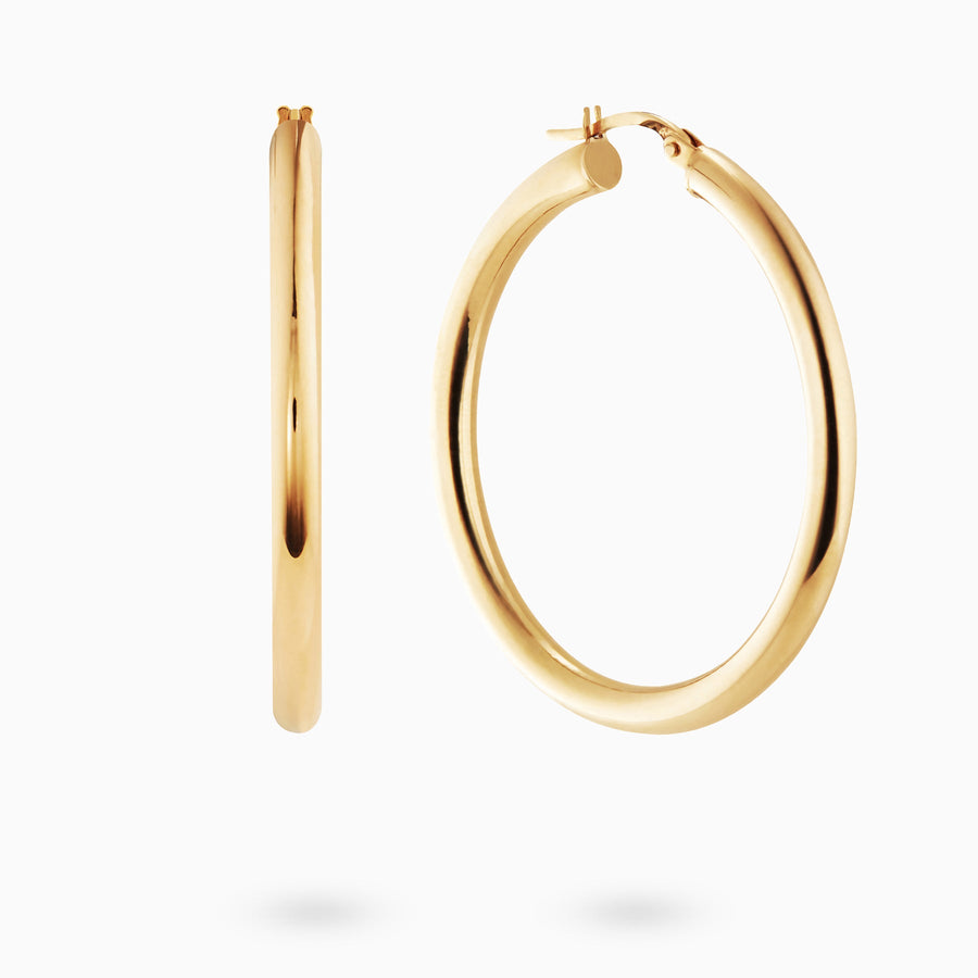 Large 9ct Gold Hoop Earrings