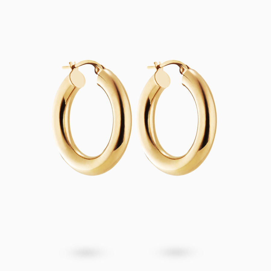 Medium 9ct Gold Hoop Earrings