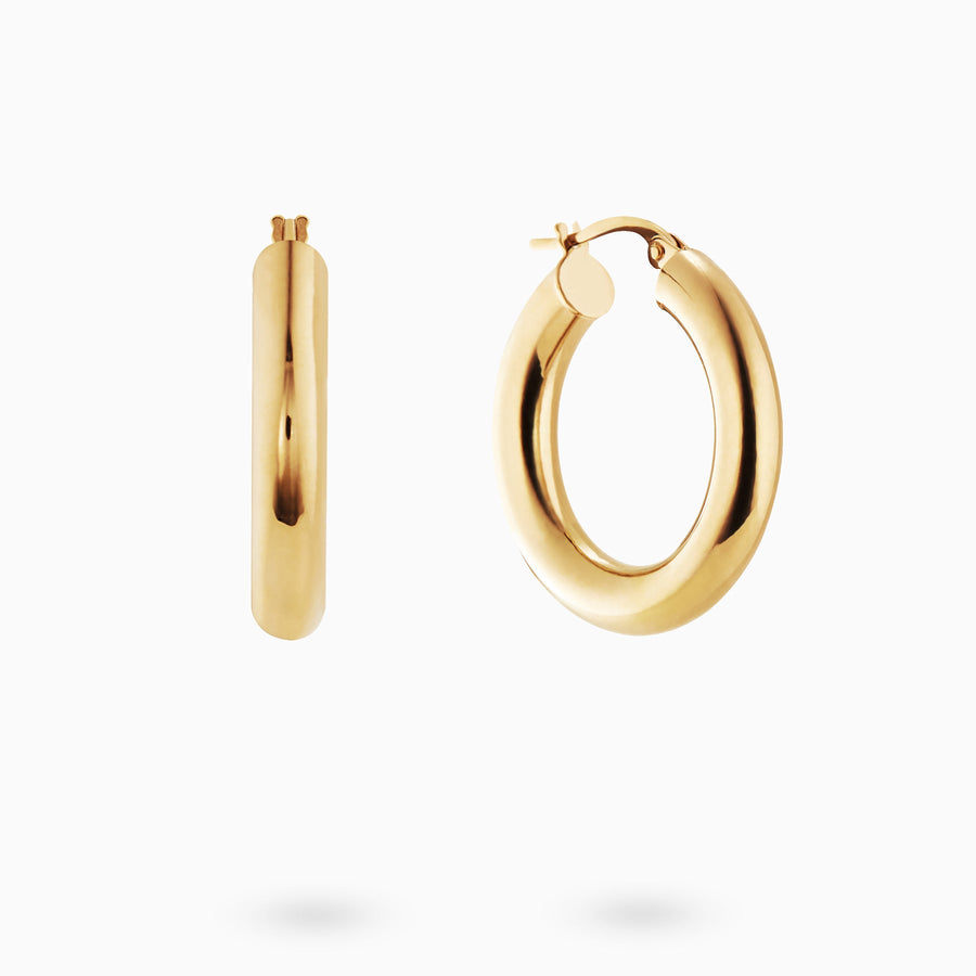 Medium 9ct Gold Hoop Earrings