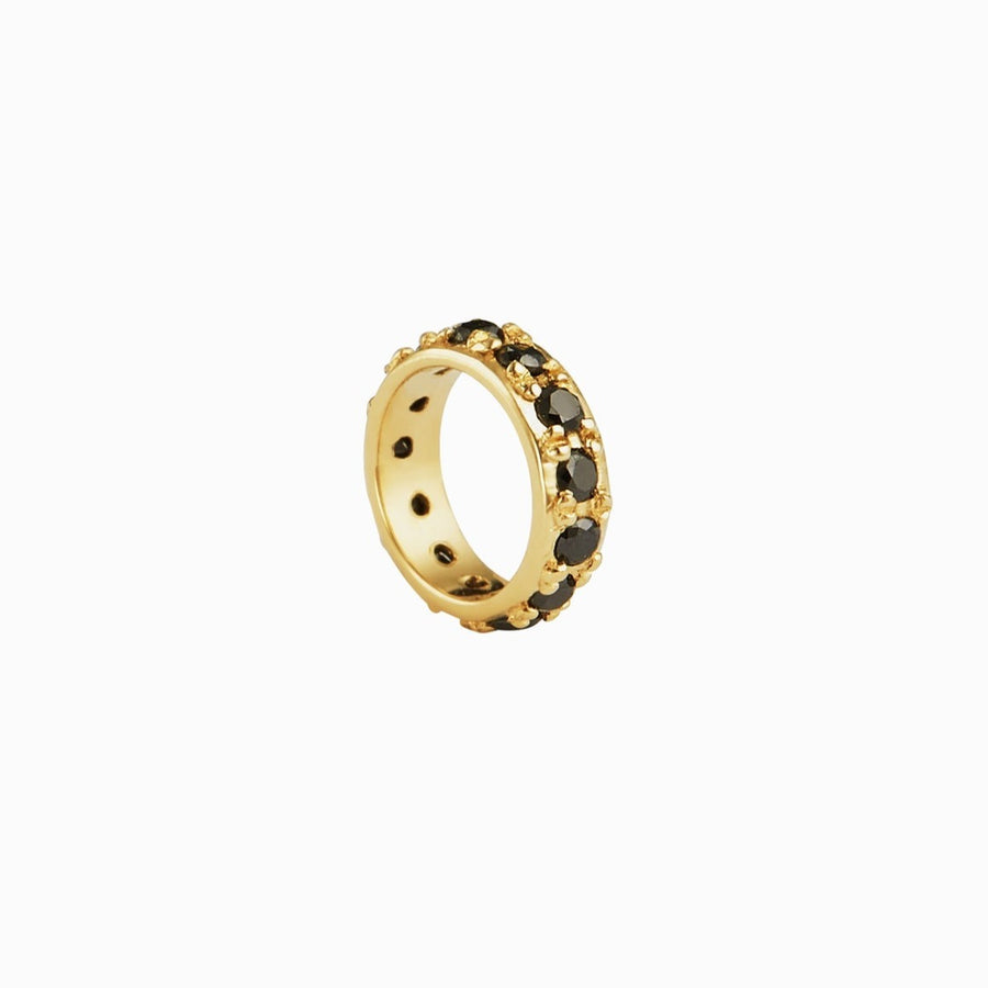 9ct Gold Black Diamond Pavé Hoop Charms