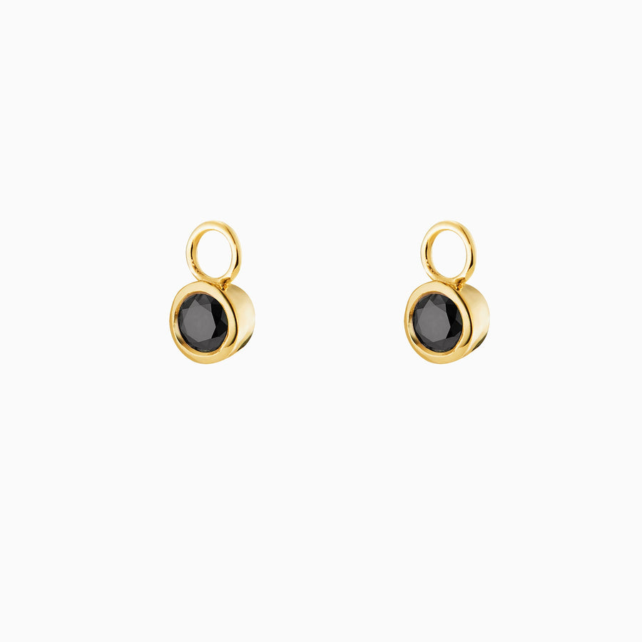 9ct Gold 0.2ct Black Diamond Earring Charms