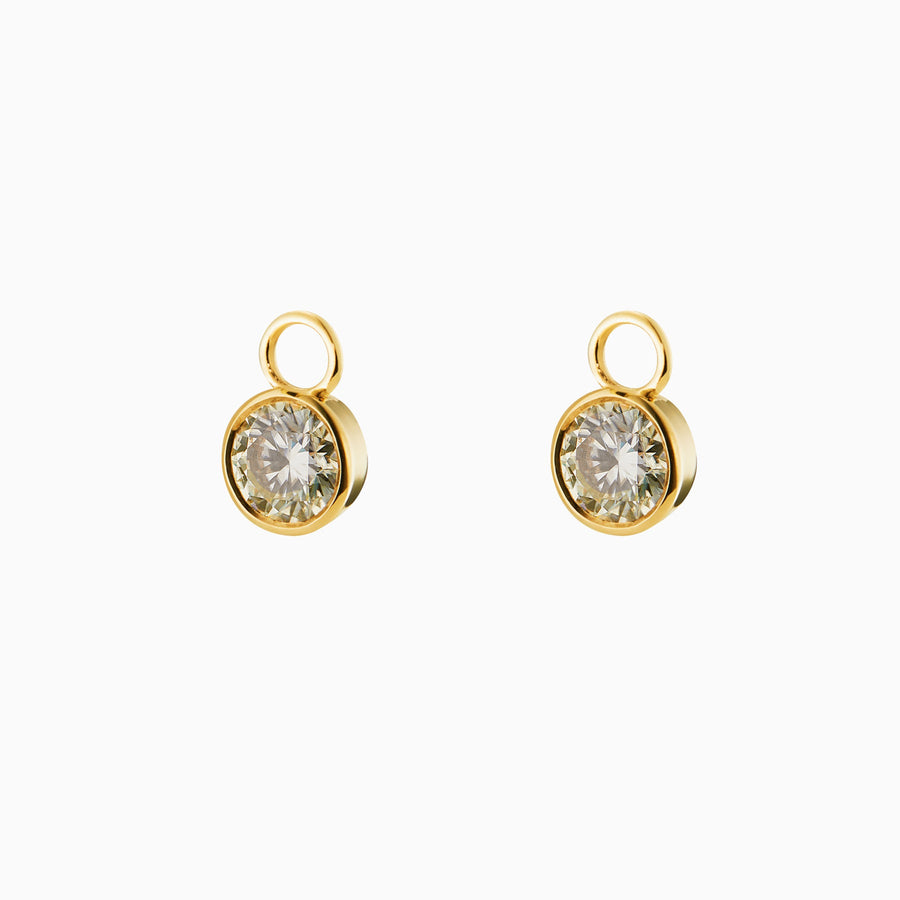 9ct Gold 0.5ct White Moissanite Dangle Earrings